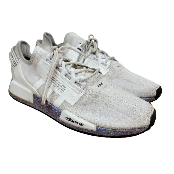 adidas | Shoes | Adidas Nmd R V2 White Speckled Blue Gx5163  display picture 1